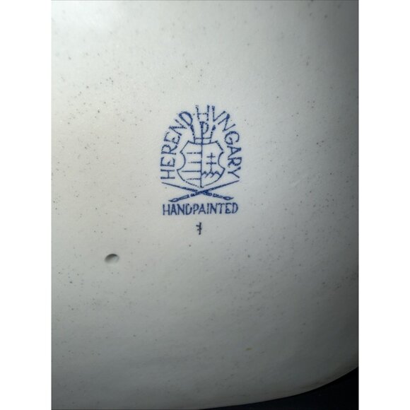 HEREND Peasant Girl With Geese Green Dress 8" Tall Porcelain - Picture 11 of 11